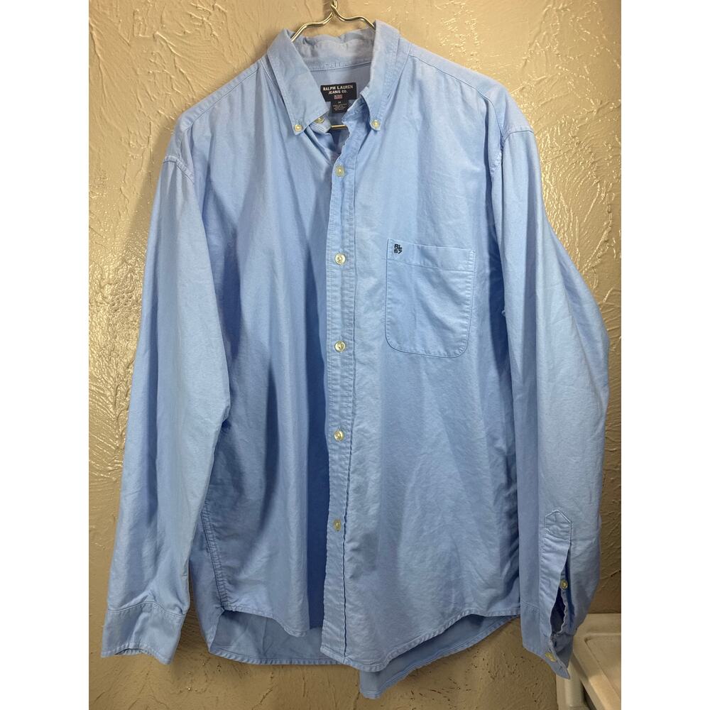 Ralph Lauren Jeans‎ Co RL Mens Oxford Dress Shirt Preppy Business Size Medium